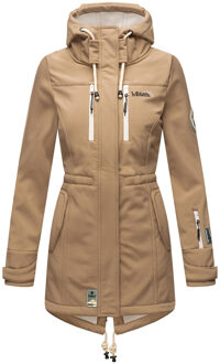 lange dames gewatteerde jas Abendsternchen met afneembare capuchon Grijs - XS