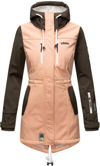 lange dames gewatteerde jas Abendsternchen met afneembare capuchon Grijs - XS