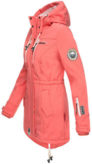 lange dames gewatteerde jas Abendsternchen met afneembare capuchon Rood - S