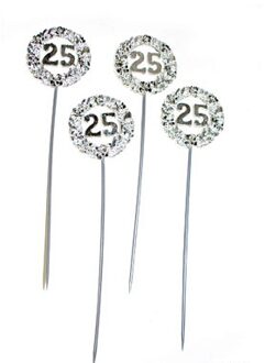 Lange decoratie prikkers 25 jaar