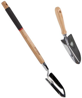 Lange en kleine brede plantenschep / verplantschepjes 60 en 30 cm