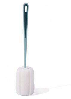 Lange Handvat Babymelk Zuigfles Spons Borstel Tepel Cleaner Multifunctionele Huishoudelijke Cup Reinigingsborstel Baby Accessoires blauw