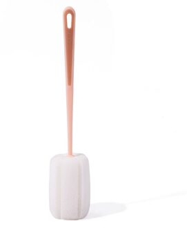 Lange Handvat Babymelk Zuigfles Spons Borstel Tepel Cleaner Multifunctionele Huishoudelijke Cup Reinigingsborstel Baby Accessoires roze