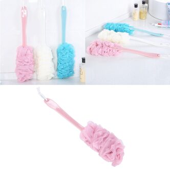 Lange Handvat Bad Bloem Scrubber Kleurrijke Body Borstel Exfoliërende Douche Borstel Mesh Gaas Scrubber ()