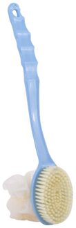 Lange Handvat Douche Borstel Plastic Bad Douche Terug Spa Borstel Scrubber Skin Cleaning Borstels Body Badkamer Accessoires #0810y30 Blauw