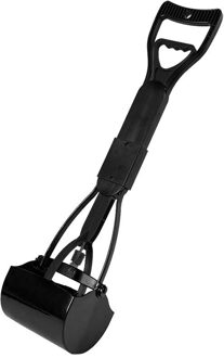 Lange Handvat Hond Pooper Scooper Outdoor Hond Wc Kaak Kak Scoop Clip Schop Pick Up Dier Afval Picker Huisdier cleaning Tools zwart