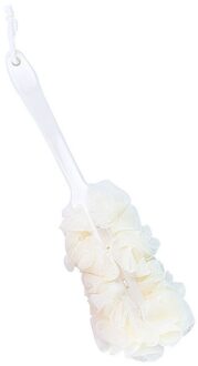 Lange Handvat sponzen goede Opknoping Zachte Mesh Back Body Bad Douche Scrubber goede look brosse douche dos beige