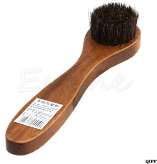 Lange Houten Handvat Bristle Paard Haar Borstel Schoen Boot Polish Shine Cleaning Dauber Boot Schoenen S Vorm Schoen Cleaner