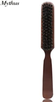 Lange Houten Handvat Kappers Plagen Borstel Kapper Mannen Scheren Borstels Facial Cleaning Kam Voor Snor Slim Haar Kam