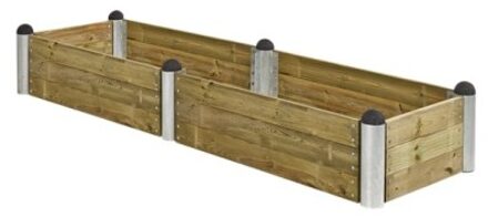 Lange Houten Plantenbak Buiten Black