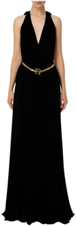 Lange jurk Elisabetta Franchi , Black , Dames - S