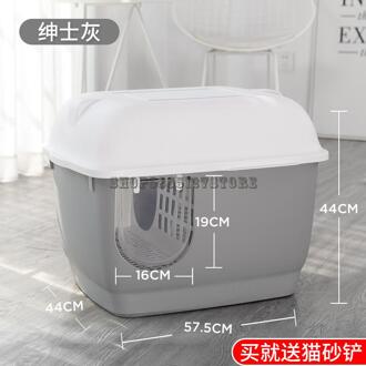 Lange Kanaal Kattenbakvulling Wastafel Volledig Afgesloten Gang Kat Wc Ontgeuringseffect 2