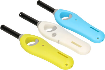 Lange keuken en bbq aansteker - 4x stuks - gas / bbq / keuken / kaarsen aanstekers - van 18 cm