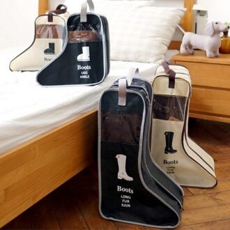 Lange Laarzen Schoenen Opslag Grote Size Reistas Huishoudelijke Protector Organizer Stof Visualisatie Covers Reizen Schoenen Organizer S / zwart