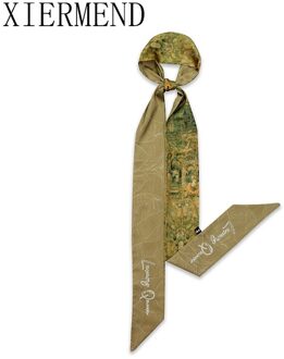 Lange Lente En Herfst Oude Fee Schilderijen Zijden Sjaals Zomer Sjaal Vrouwelijke Smalle Strip Handtassen Lint Riem Skinny Sjaal KK-02-39