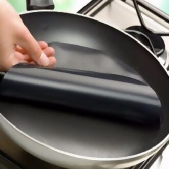 Lange Levensduur, Herbruikbare Ronde Non-stick Hittebestendig Pan Mat, grill Mat Diameter 24Cm Keuken Koken Tool