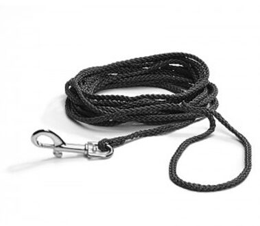 Lange Looplijn voor honden zwart 10 meter