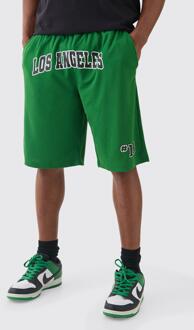 Lange Los Angeles Basketbal Shorts, Green - M