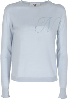 Lange Mouw Art 004 Lichtblauwe Letter N - maat Hemelsblauw