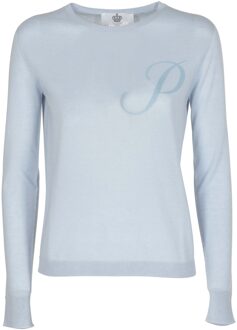 Lange Mouw Art 004 Lichtblauwe Letter P Hemelsblauw - S