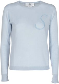 Lange Mouw Art 004 Lichtblauwe Letter S - maat XL Hemelsblauw