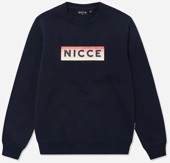 Lange Mouw Crew Hals Pullover Navy Blauw Heren Truien 204 1 03 02 0003 - maat XS