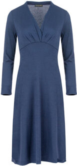 Lange Mouw Empire Lijn Jersey Jurk - maat Blauw
