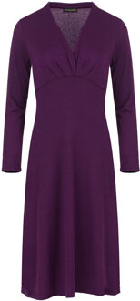 Lange Mouw Empire Lijn Knit Stijl Jurk - maat Paars
