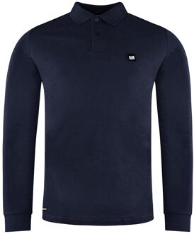 Lange Mouw Navy Collared Heren Pamplona Poloshirt WOSPO518 Navy