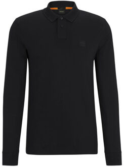 Lange Mouw Polo Hugo Boss , Black , Heren