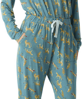 Lange Mouw Pyjama JJBDP0600 vrouw Blauw - XL