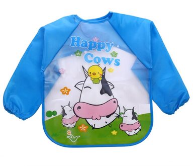 Lange Mouw Waterdichte Baby Slabbetjes Baby Burp Doeken Peuter Sjaal Voeden Kiel Overall Babyvoeding Accessoires Cows