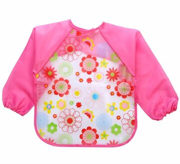 Lange Mouw Waterdichte Baby Slabbetjes Baby Burp Doeken Peuter Sjaal Voeden Kiel Overall Babyvoeding Accessoires Flowers
