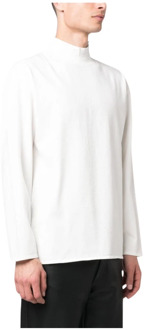 Lange Mouwen Mockneck T-Shirt Gebreid ERL , White , Heren - 2Xl,S,Xs
