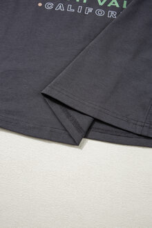 Lange Mouwen Relaxed Fit T-shirt - maat M Grijs