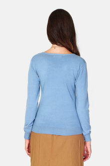 Lange mouwen ronde hals - - maat L Blauw