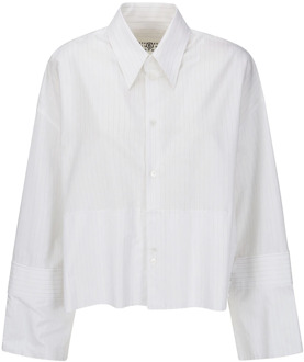 Lange mouwen shirt MM6 Maison Margiela , White , Dames - S,Xs