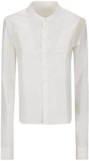 Lange Mouwen T-Shirt MM6 Maison Margiela , White , Dames - S
