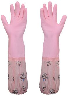 Lange Mouwen Wassen Gerechten Huishoudelijke Schoonmaak Handschoenen Keuken Waterdicht Afwassen Handschoenen Rubber Bands Handschoenen Scrub Handschoen Beam mouth Gloves1