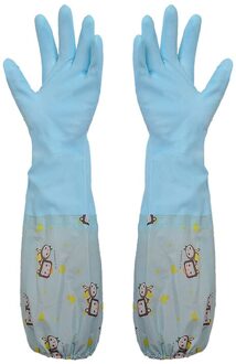 Lange Mouwen Wassen Gerechten Huishoudelijke Schoonmaak Handschoenen Keuken Waterdicht Afwassen Handschoenen Rubber Bands Handschoenen Scrub Handschoen Beam mouth Gloves2