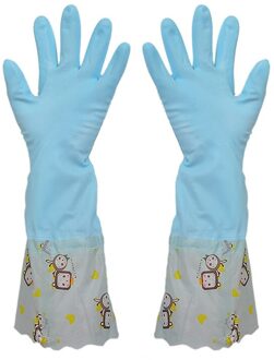 Lange Mouwen Wassen Gerechten Huishoudelijke Schoonmaak Handschoenen Keuken Waterdicht Afwassen Handschoenen Rubber Bands Handschoenen Scrub Handschoen Wide mouth Gloves2