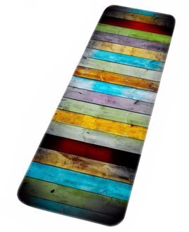 Lange Paragraaf Kleurrijke Houten Prints Water Absorberende Badmatten Voor Badkamer Douche Accessoires Floor Tapijten Karpetten 40X120cm/