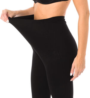 Lange positie legging van stretchstof voor dames 2126 Zwart