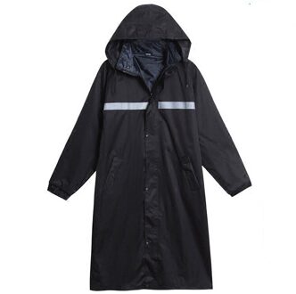 Lange Regenjas Dikker Duurzaam Outdoor Volwassenen Mannen Waterdichte Regenjas Politie Werken Motercycle Regenkleding Trenchcoat Kap 60YY49 Xl