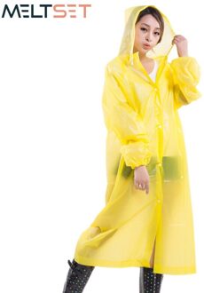 Lange Regenjas Voor Vrouwen Draagbare Wandelen Regen Jas Motorfiets Regenkleding Reis Cover Waterdichte Regen Jas Bike Regen Poncho geel