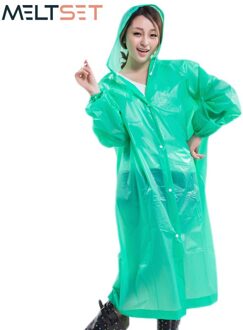 Lange Regenjas Voor Vrouwen Draagbare Wandelen Regen Jas Motorfiets Regenkleding Reis Cover Waterdichte Regen Jas Bike Regen Poncho groen