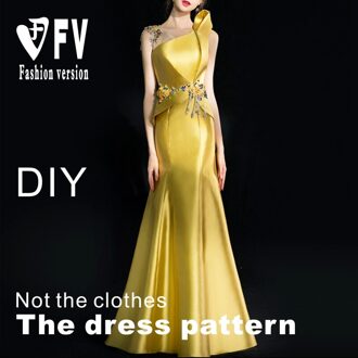 Lange Rok Patroon Vrouwen Temperament Jurk Snijden Structuur Tekeningen BLQ-488 patroon Size XS