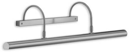 Lange schilderijverlichting PICTURE, mat nikkel alu / grijs / zink