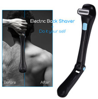 Lange Steel Elektrische Terug Hair Scheerapparaat Mannen Opvouwbare Schouder Borst Haar Scheren Scheermes Handvat Body Tondeuse Batterij Aangedreven 40