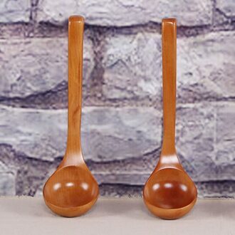 Lange Steel Houten Soep Lepels Bamboe Pot Lepel Keuken Kookgerei Gereedschap Catering Dessert Rijst Lepel Keuken Gadget